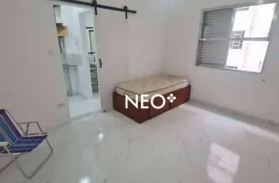 Kitnet com 1 dormitório para alugar, 28 m² por r$ 2.000,00/mês - p. praia - santos/sp