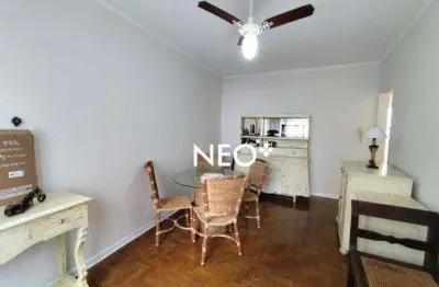 Apartamento com 1 dormitório para alugar, 55 m² por R$ 3.500,00/mês - Gonzaga - Santos/SP