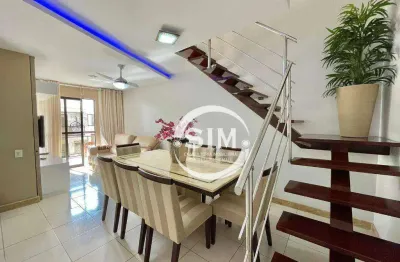 Cobertura com 3 dormitórios à venda, 220 m² por r$ 980.000,00 - braga - cabo frio/rj