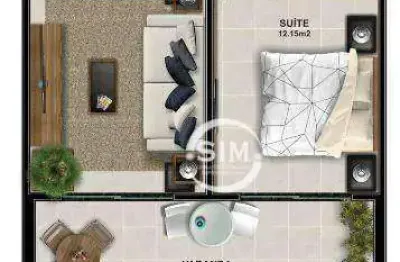 Cobertura com 1 dormitório à venda, 53 m² por r$ 334.880,00 - centro - são pedro da aldeia/rj