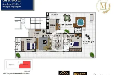 Cobertura com 2 dormitórios à venda, 155 m² por r$ 900.000,00 - braga - cabo frio/rj