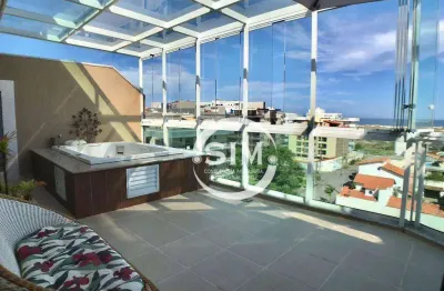 Cobertura com 4 dormitórios à venda, 280 m² por r$ 1.200.000,00 - braga - cabo frio/rj