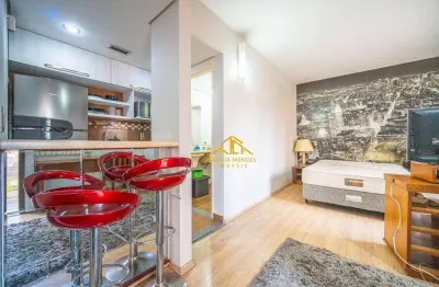 Flat com 1 dormitório à venda, 37 m² por r$ 450.000,00 - indianópolis - são paulo/sp