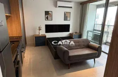 Apartamento studio de 1 dormitório e 1 vaga para alugar no condomínio almagah 227, 32 m² por r$ 4.770/mês - tatuapé - são paulo/sp