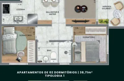 Apartamento à venda, 38 m² por r$ 325.000,00 - vila carrão - são paulo/sp