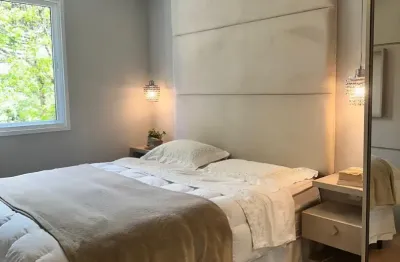 Lindo apartamento em condomínio clube 2 quartos revertido em 1 decorado!