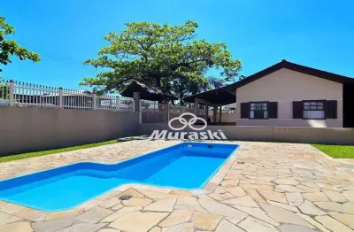 Casa com 4 dormitórios para alugar por r$ 1.100,00/dia - nereidas - guaratuba/pr
