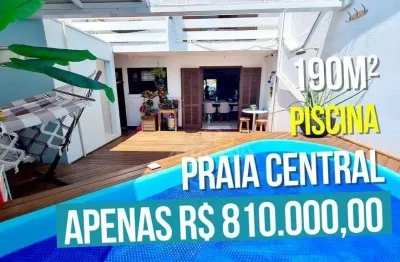 Casa com 3 dormitórios à venda, 190 m² por r$ 810.000,00 - centro - guaratuba/pr