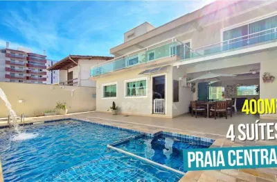 Casa com 4 dormitórios à venda, 400 m² por r$ 3.500.000,00 - centro - guaratuba/pr
