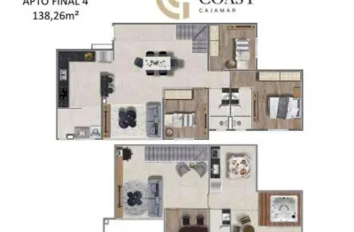 Apartamento com 4 dormitórios à venda, 138 m² por r$ 1.204.677,85 - polvilho - cajamar/sp
