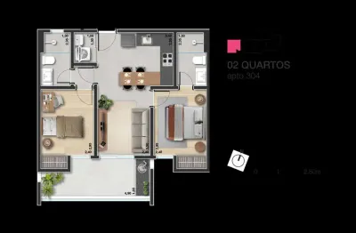 Lançamento! apartamento 02 quartos sendo 2 suítes ao lado do colégio jesuítas!