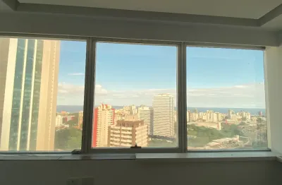 Vendo ou alugo excelente sala, 103m, vista mar, magalhães neto