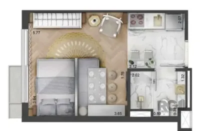 Loft com 1 quarto à venda na Avenida Coronel Lucas de Oliveira, Petrópolis, Porto Alegre