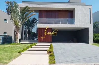 Sobrado beira de lago com 05 suítes piscina mobiliado e decorado
