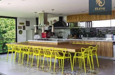Casa com 5 dormitórios à venda, 640 m² por r$ 6.500.000,00 - serra azul - jundiaí/sp