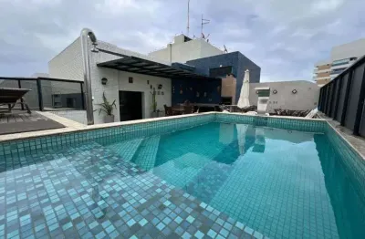 Cobertura 185m² – bahia suítes residence 2 suítes, vista mar e piscina privativa