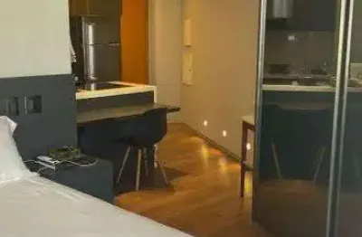 Bolevard side studio, quarto e sala, com varanda, mobiliado.