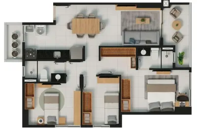 Apartamento para venda em fortaleza, aldeota, 2 dormitórios, 2 suítes, 2 banheiros, 1 vaga
