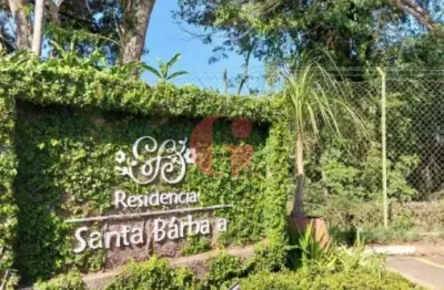 Terreno em condomínio fechado de 1000,00m² - recanto santa barbara