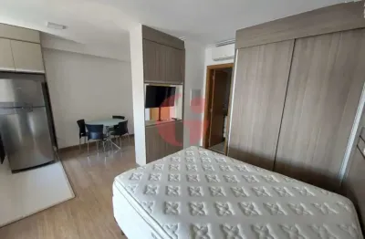 Apartamento mobiliado para locação com 1 quarto sendo suíte e 1 vaga de garagem- 39m² no jardim aquarius