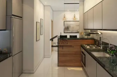 Apartamento com 2 dormitórios à venda, 47 m² por r$ 316.544,00 - santa mônica - uberlândia/mg