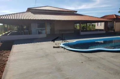 Chácara com 3 dormitórios à venda, 5000 m² por r$ 1.000.000,00 - área rural - uberlândia/mg