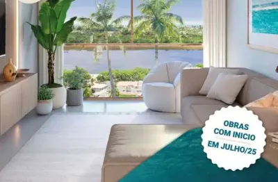 Apartamento para venda em camaçari, guarajuba (monte gordo), 2 dormitórios, 2 suítes, 3 banheiros, 1 vaga