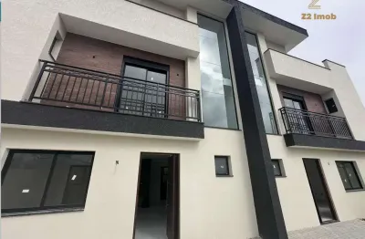 Sobrado novo no uberaba, curitiba pr, com 3 quartos  1 suíte , terraço, churrasqueira.
