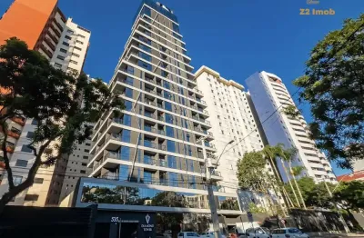 Studio novíssimo, em andar alto, no batel, decorado, com lazer, rooftop, espaço gourmet e coworking.
