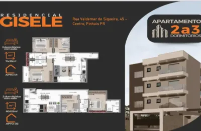 Apartamento res. gisele 03 quartos no centro pinhais