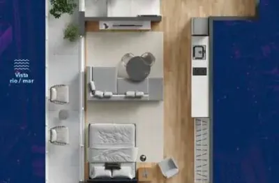 Apartamento studio à venda, 1 quarto, 1 vaga, ed. lotisa downtown, centro, itajaí-sc