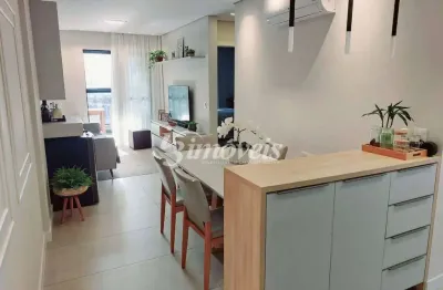 Apartamento mobiliado à venda, 2 quartos sendo 1 suíte, 2 vagas, edifício beira rio connection, bairro fazenda, itajaí-sc