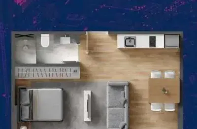Apartamento à venda studio com 1 quarto, 1 vaga, ed. lotisa downtown, centro, itajaí-sc
