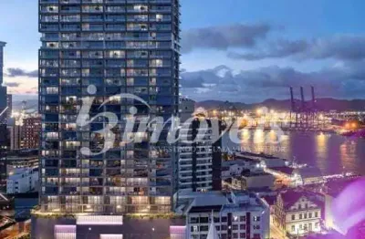 Apartamento à venda studio com 1 quarto, 1 vaga, ed. lotisa downtown, centro, itajaí-sc