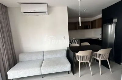 Apartamento loft para locação anual mobiliado e decorado , 1 vaga de garagem, edifício 4sete, no bairro centro, itajaí-sc