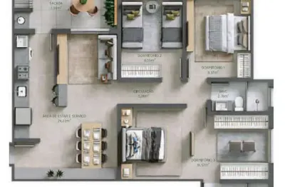 Apartamento à venda, 3 quartos sendo 1 suíte, 2 vagas privativas, edifício são vicente home club, bairro são vicente, itajaí-sc