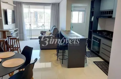 Apartamento mobiliado para locação, 2 suítes, 1 vaga, edifício residencial lago di garda, bairro fazenda, itajaí-sc