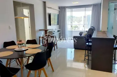 Apartamento mobiliado para locação, 2 suítes, 1 vaga, edifício residencial lago di garda, bairro fazenda, itajaí-sc