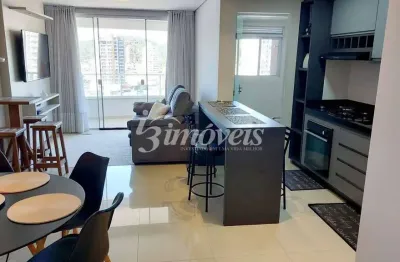 Apartamento mobiliado para locação, 2 suítes, 1 vaga, edifício residencial lago di garda, bairro fazenda, itajaí-sc