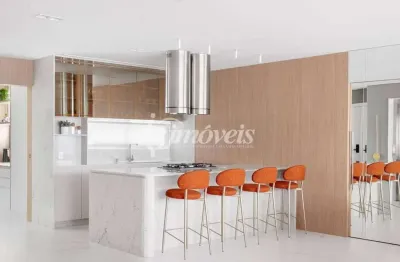 Apartamento mobiliado à venda, 3 suítes, 3 vagas, com vista mar definitiva, residencial marechiaro, bairro centro, itajaí-sc