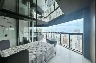 Apartamento loft duplex semimobiliado para locação, 2 suítes, 1 vaga de garagem, edifício you new style, bairro fazenda, itajaí - sc