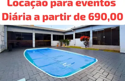 Locacao para eventos com piscina,mesa de sinuca,churrasqueira