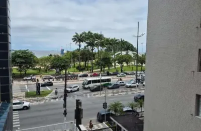 Apto 2 quartos com vista mar, garagem e próximo à praia - santos