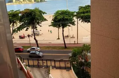 Venda excelente kitnet em prédio frente mar no gonzaguinha em são vicente, sp