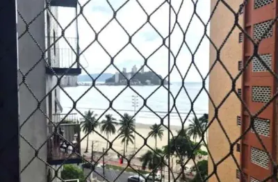 Venda apto 2 quartos, 2 varandas, vista mar, na quadra da praia, centro, são vicente, sp