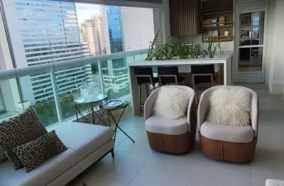 Belissimo apartamento de 338 m2 em alphaville  para locação mobiliado