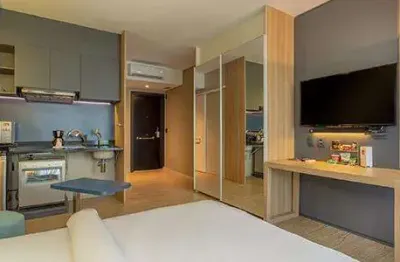 Flat para venda, alpha stay alphaville no bairro alphaville, 43,00m2 - todo mobiliado conforme padrão do pooll