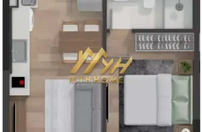 Kitnet / stúdio à venda na rua benjamin constant, 33, centro, curitiba, 24 m2 por r$ 160.000