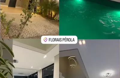 Casa no florais pérola – 229 m², 4 suítes, piscina com hidromassagem, espaço gourmet e condomínio co