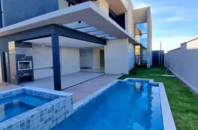 Belíssima casa no alphaville ceará com 4 suítes, piscina privativa com hidro